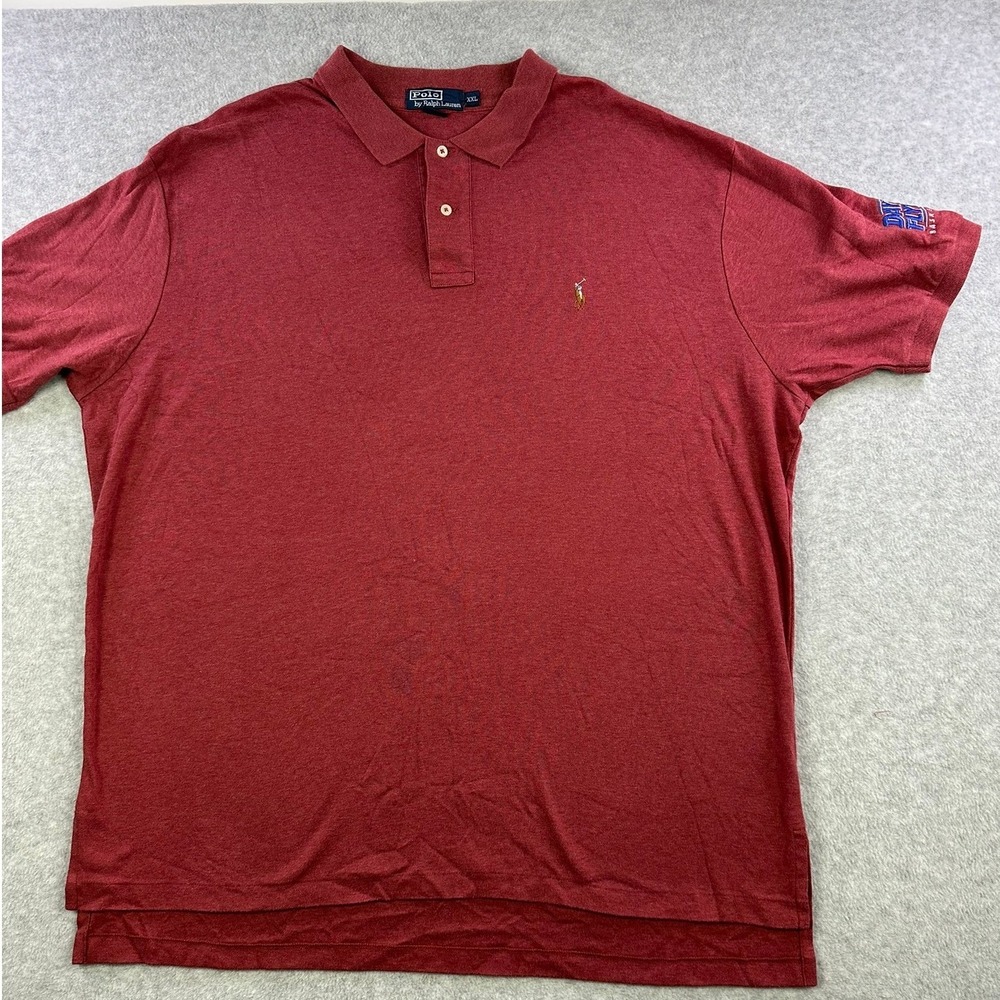 Polo Ralph Lauren Mens XXL Red Dayton Flyers Basketball Short Sleeve Polo Shirt